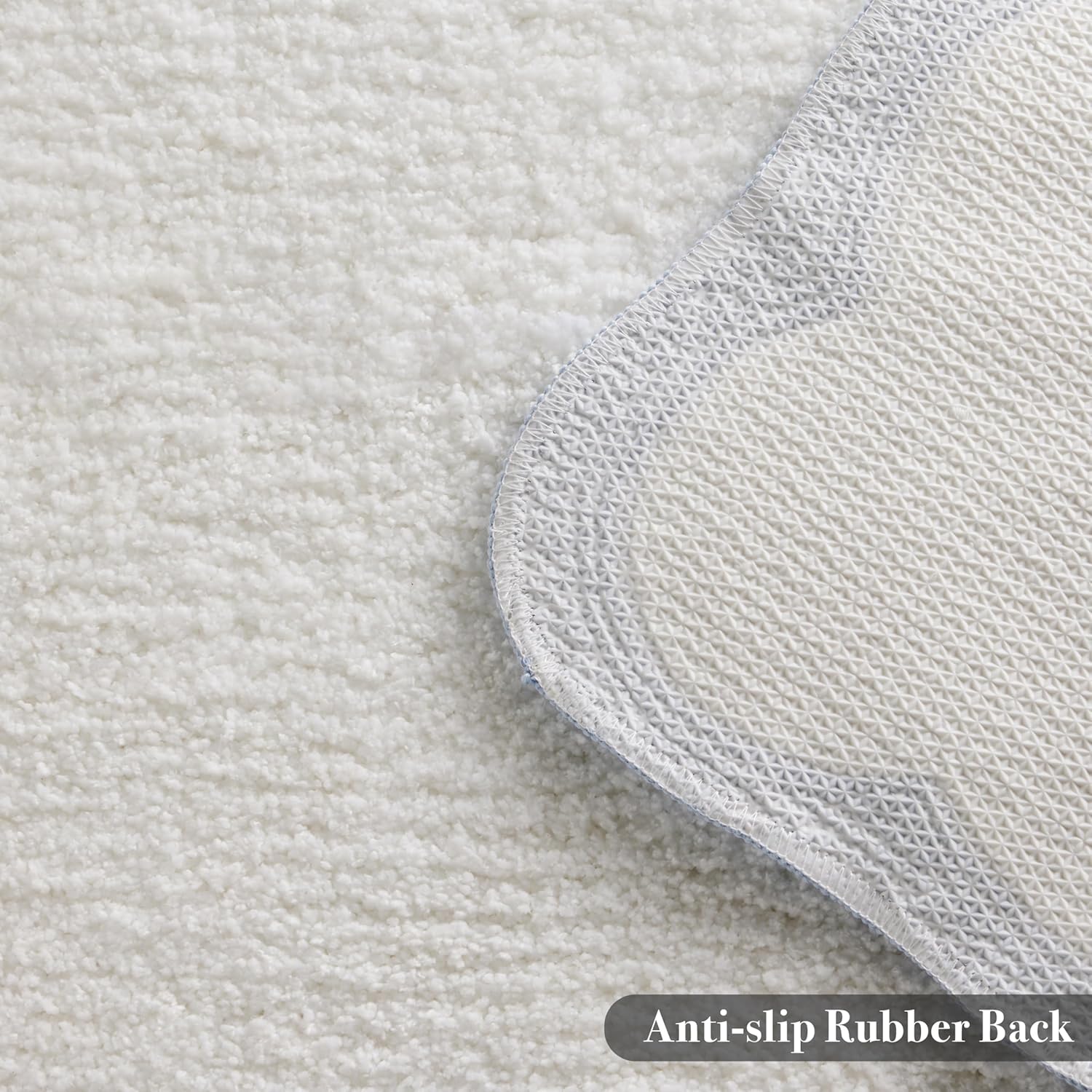 Ohocut Luxury Microfiber Bath Rug with Blue Piping