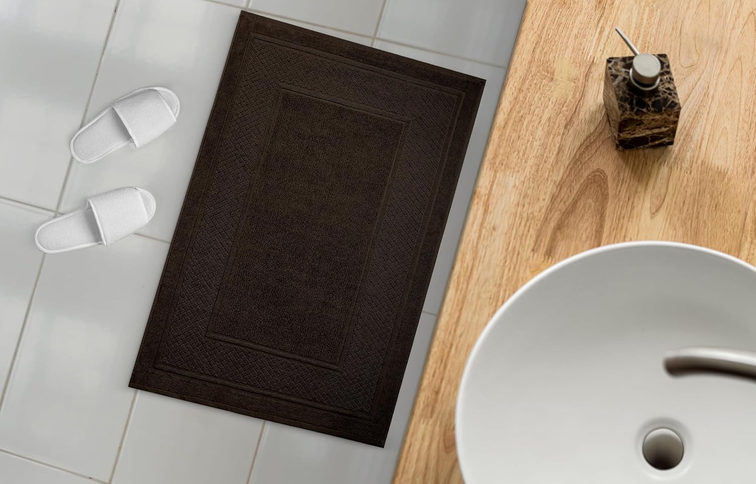Avalon Towels Brown Bath Mat Set of 2 1