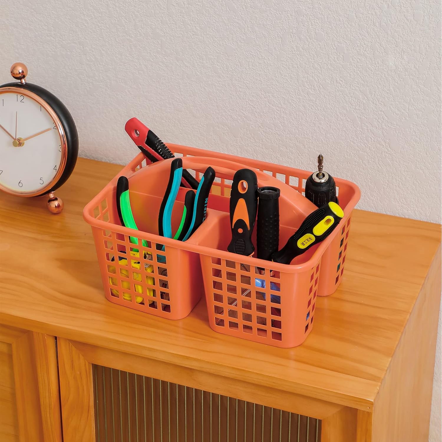 JiatuA Portable Shower Caddy with 3 Compartments and Handle