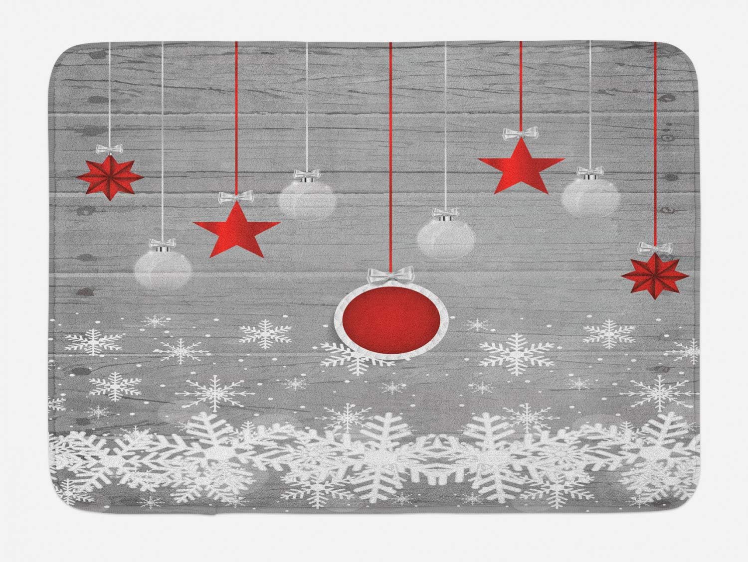 Ambesonne Christmas Bath Mat Plush Non-Slip