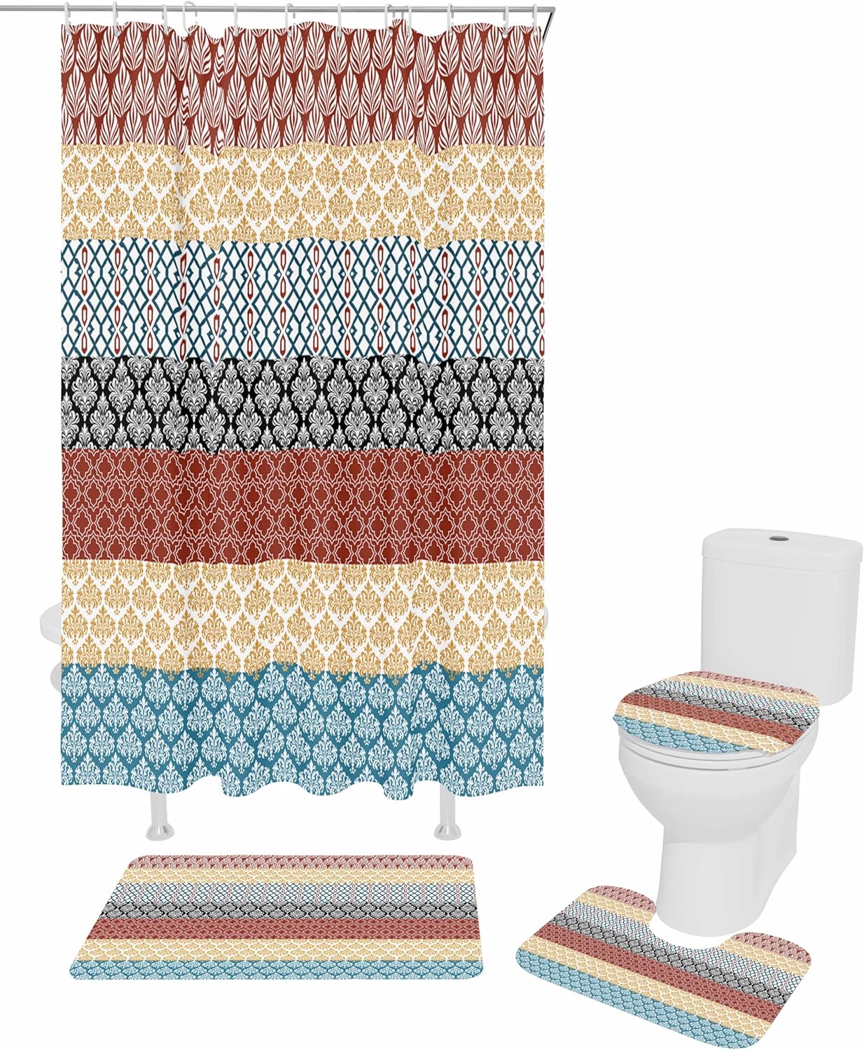 ZOE GARDEN Boho Orange Bathroom Set