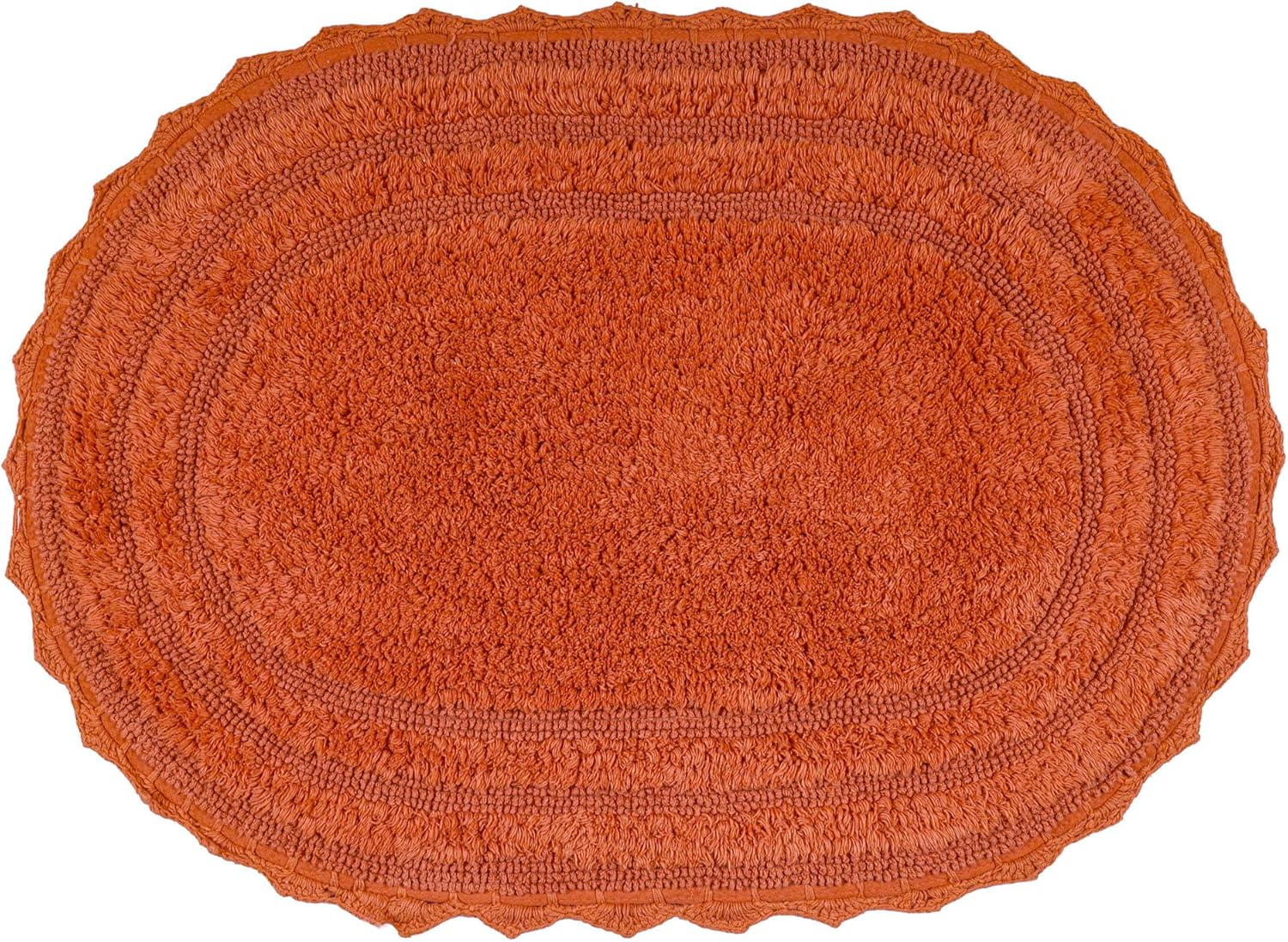 Royal Blaze Reversible Cotton Bath Mat Runner 24x36 Rust