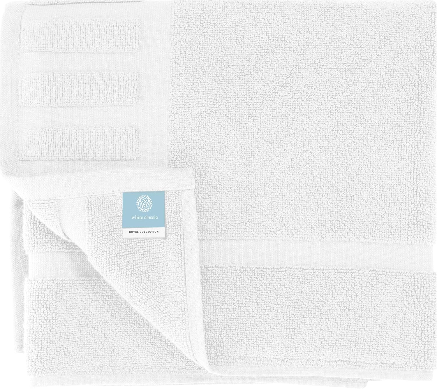 White Classic Luxury Bath Mat Set - 2 Pack