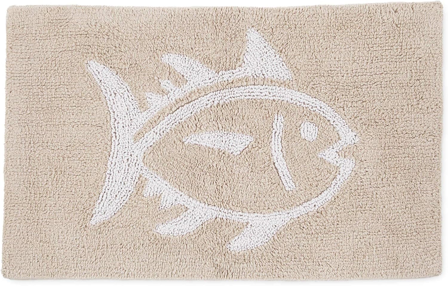 Southern Tide Skipjack Cotton Reversible Bath Rug 20x32 Sand