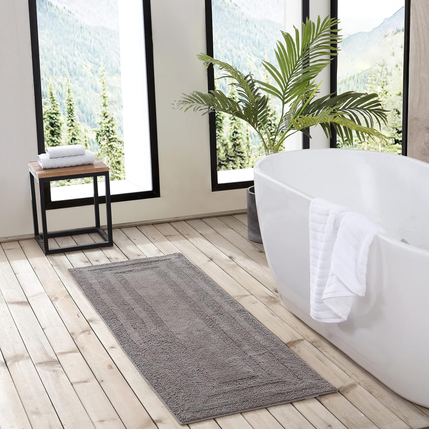 Eddie Bauer Bathroom Rug Runner 60x22 Medium Brown
