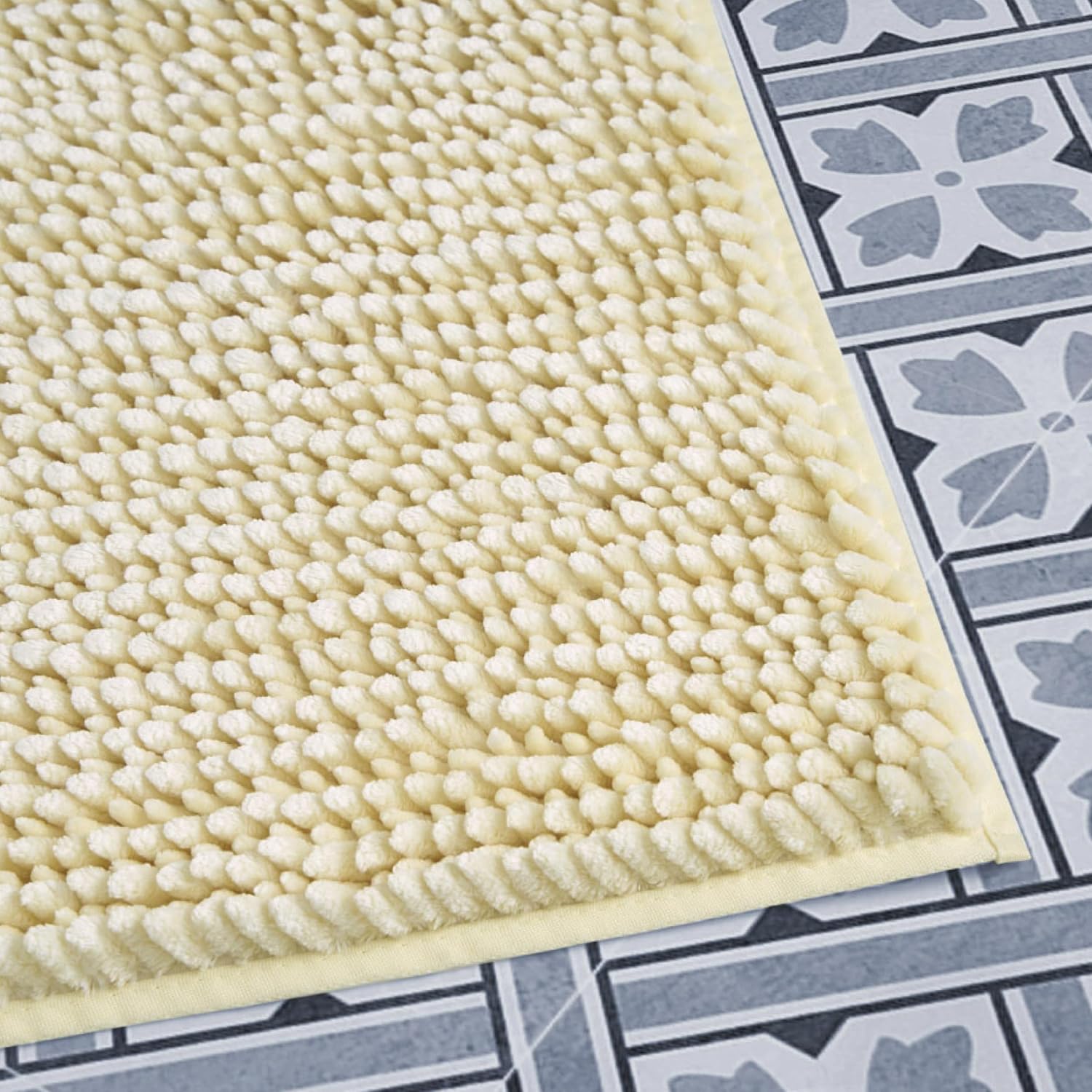 Laura Ashley Butter Chenille Bath Mat Yellow 20x34