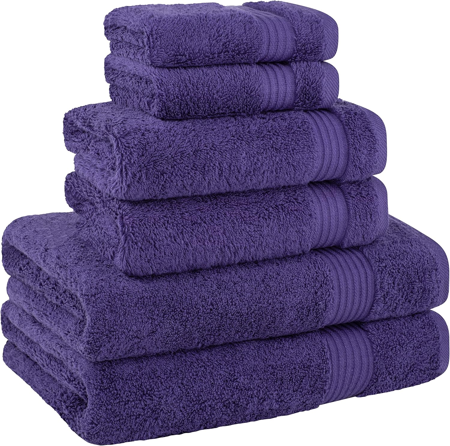 Cotton Paradise 6 Piece Purple Towel Set