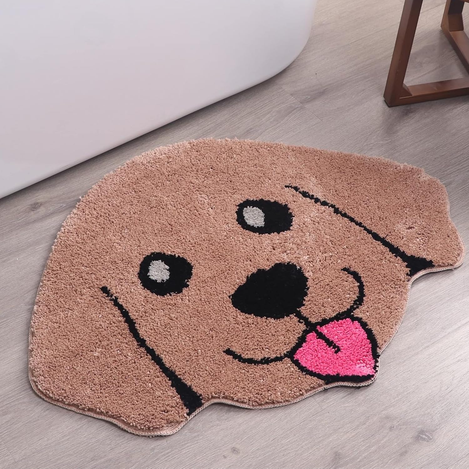 Cute Bath Mat with Golden Retriever Design