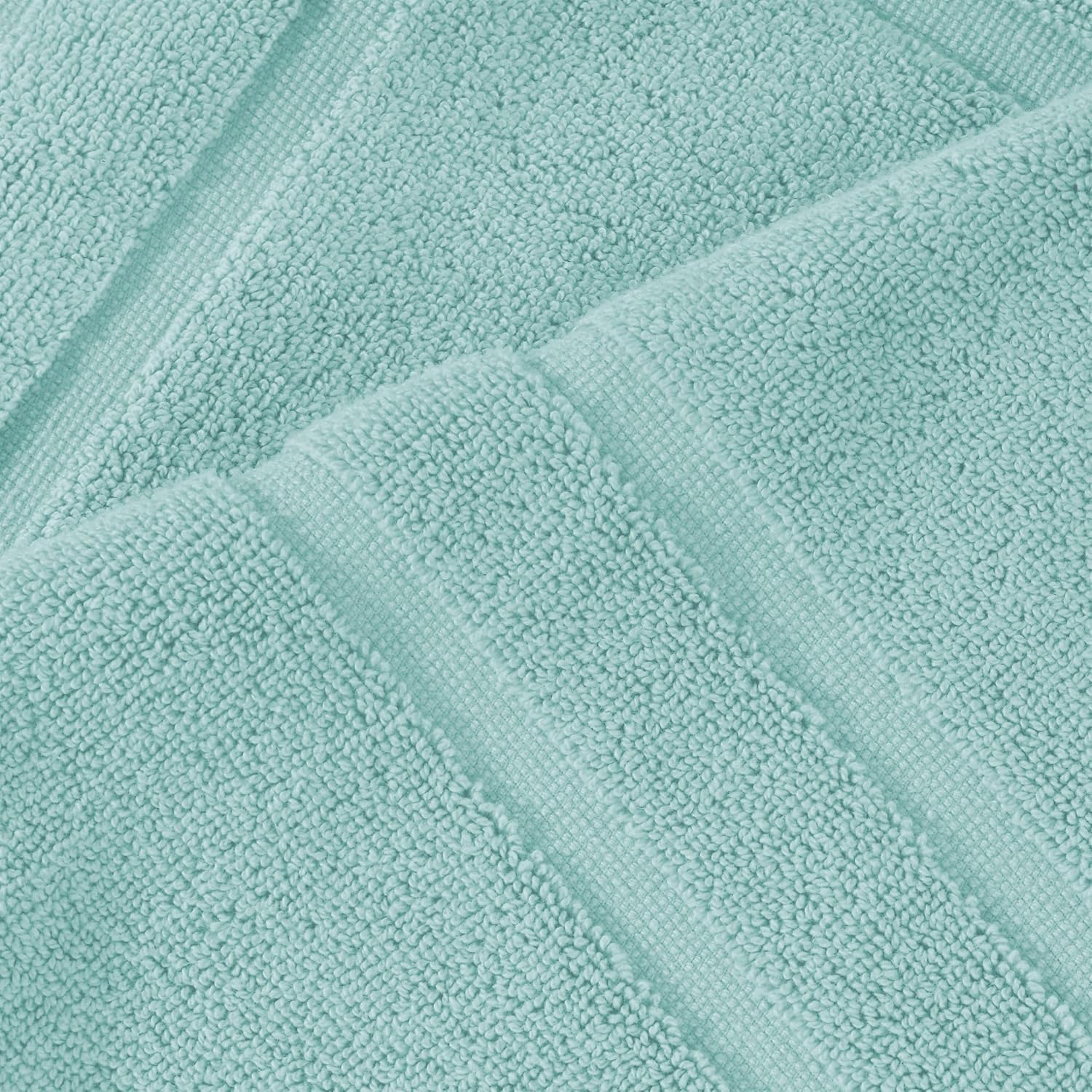Feather Stitch 2 Piece Bath Mats Sea Foam 30x21 Inch