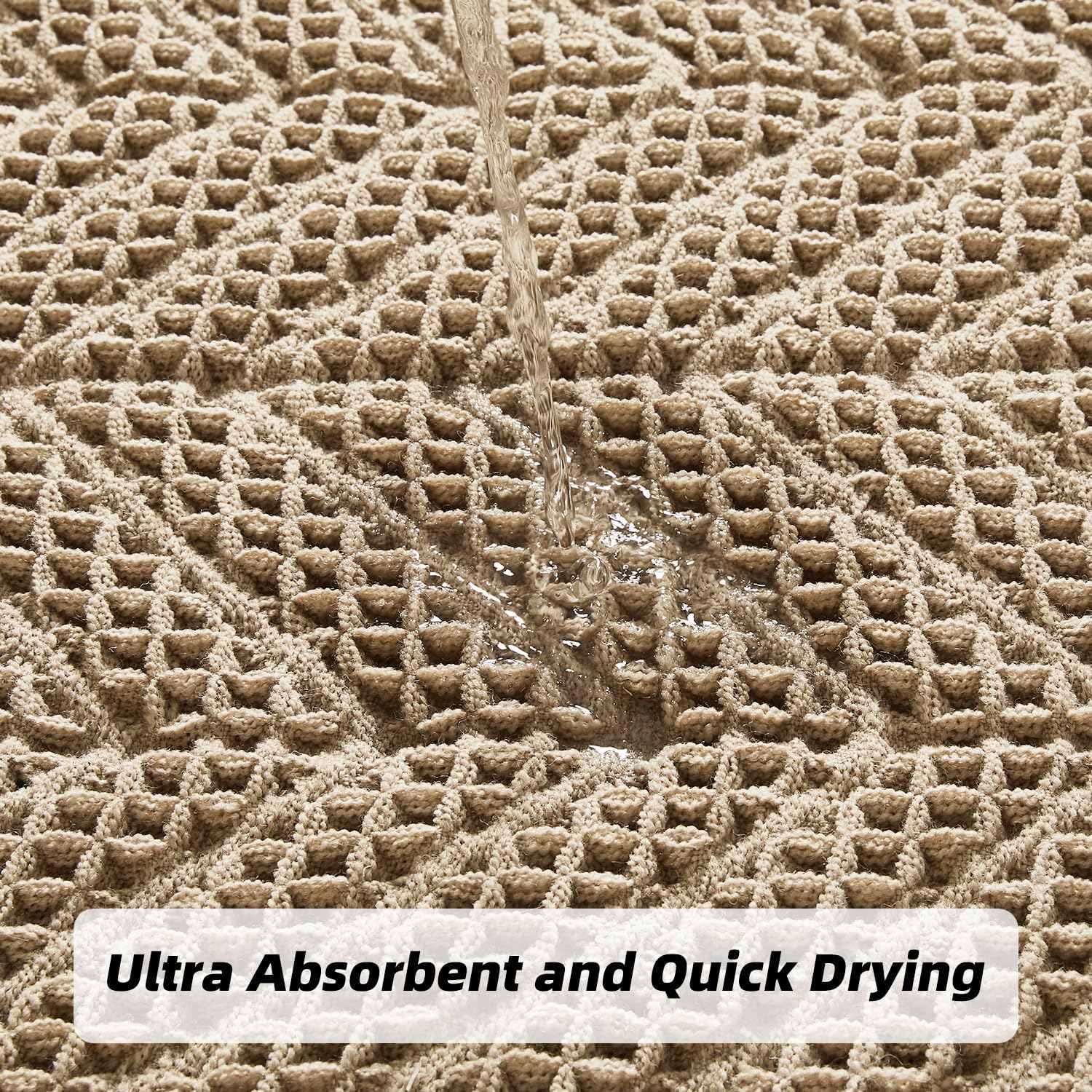 BULULOM Boho Bath Mat - Ultra Soft Non Slip Quick Dry 18x30 Inch