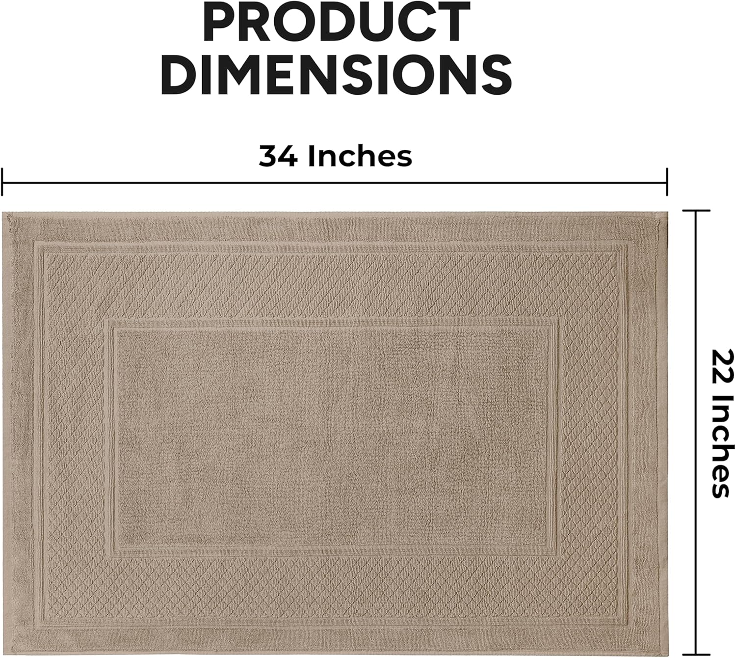 Avalon Towels Beige Bath Mat Set of 2 1