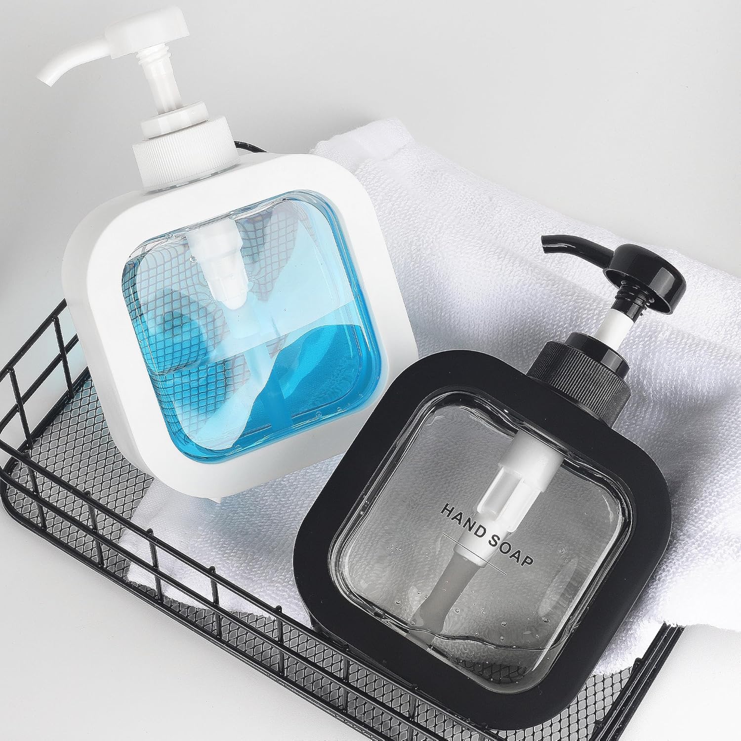 Modern White Soap Dispenser with Pump - Compact 10oz