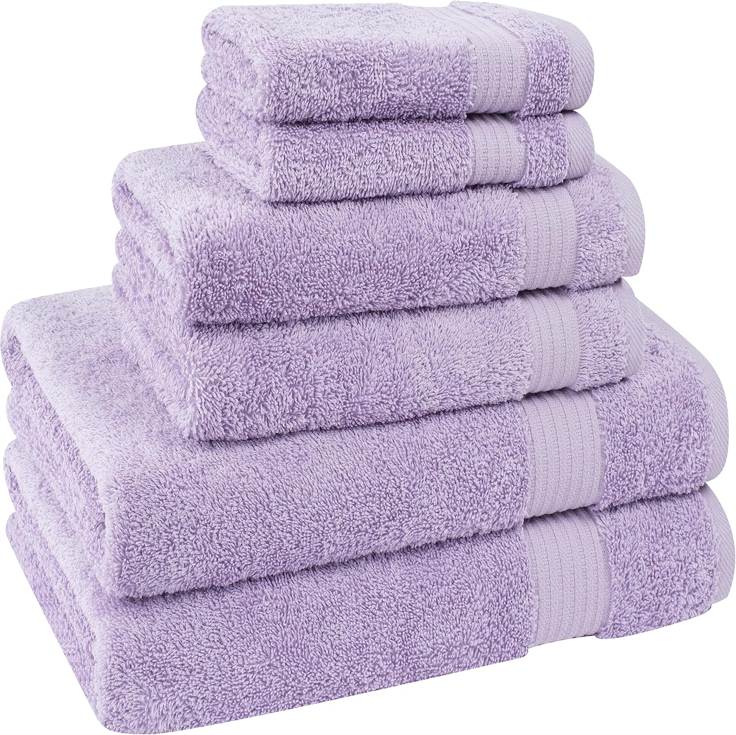 Cotton Paradise 6 Piece Lilac Towel Set 1