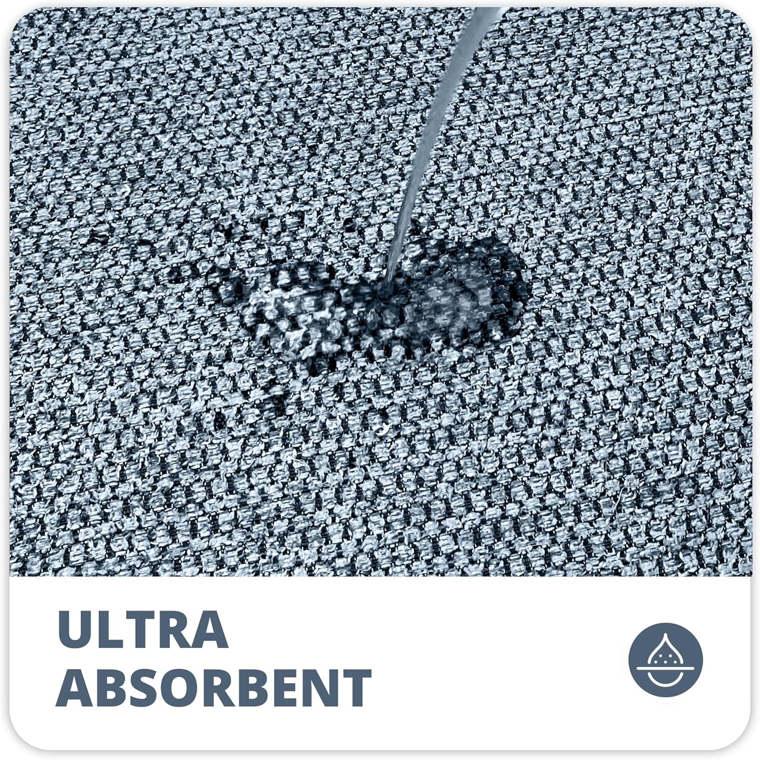 ULTRA THIN BATH MAT WITH RUBBER BACKING Blue 20x32