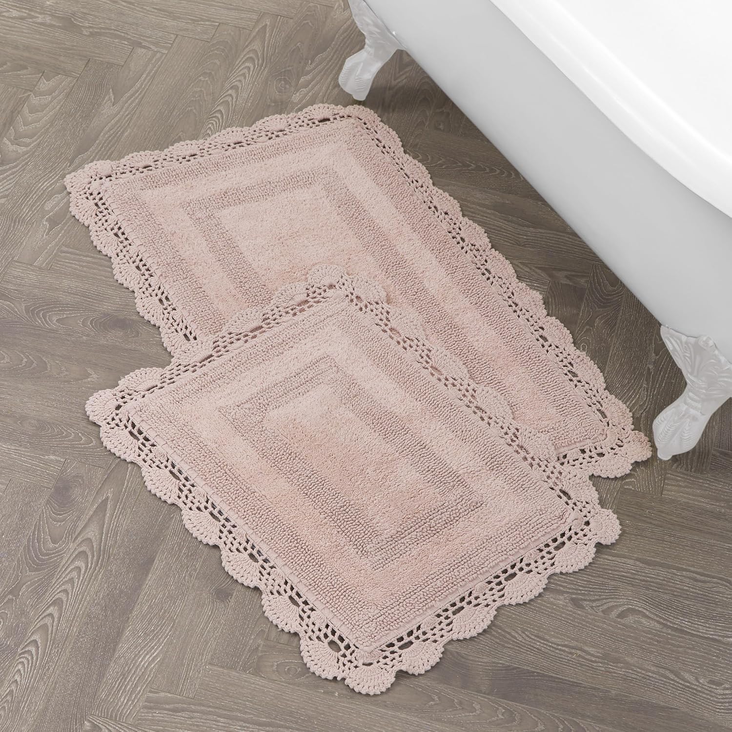 Laura Ashley Dusty Pink Cotton Bath Mat 21x34