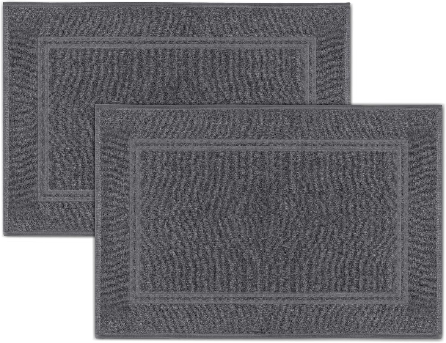 Tens Towels Pack of 2 Dark Grey Bath Mats