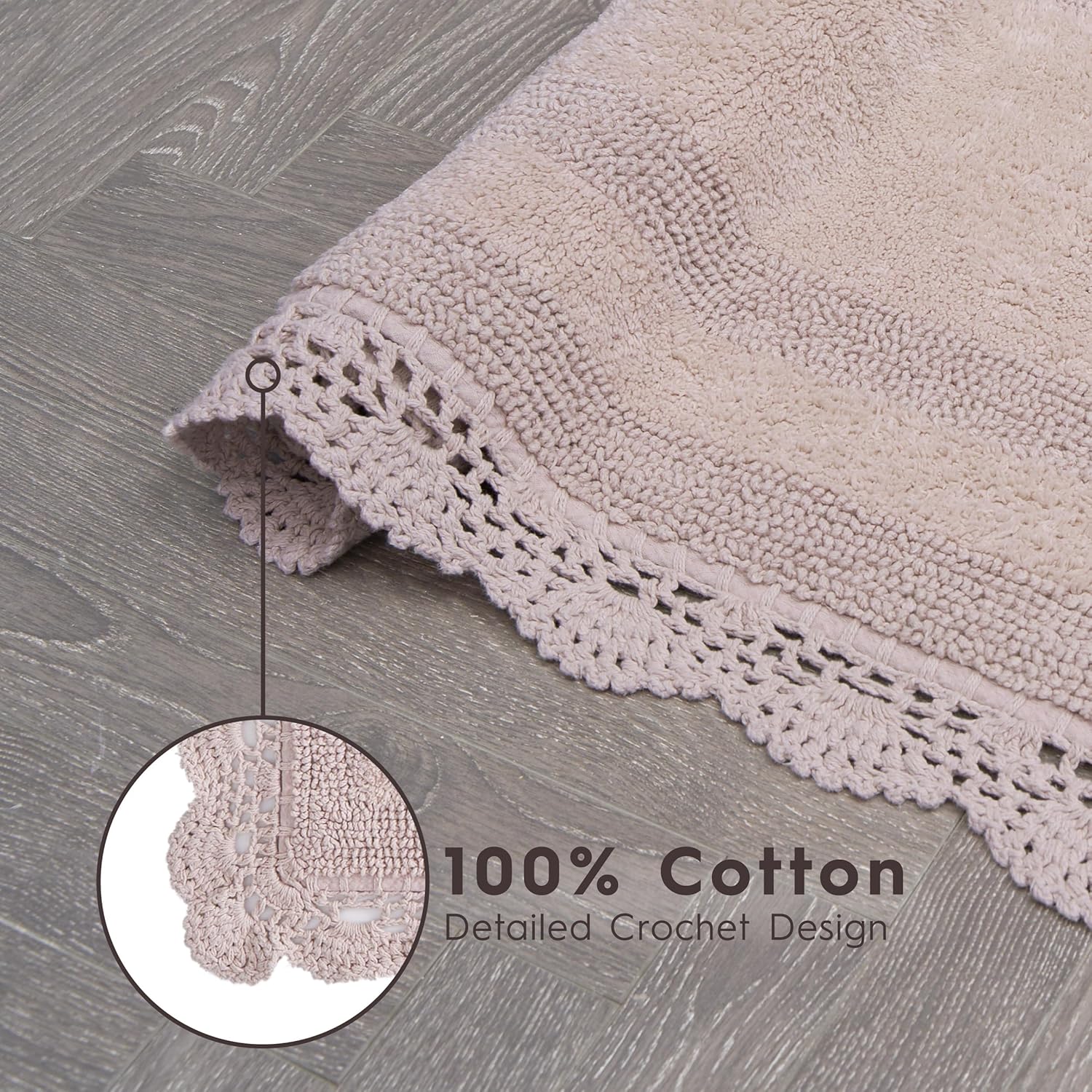 Laura Ashley Dusty Pink Cotton Bath Mat 21x34