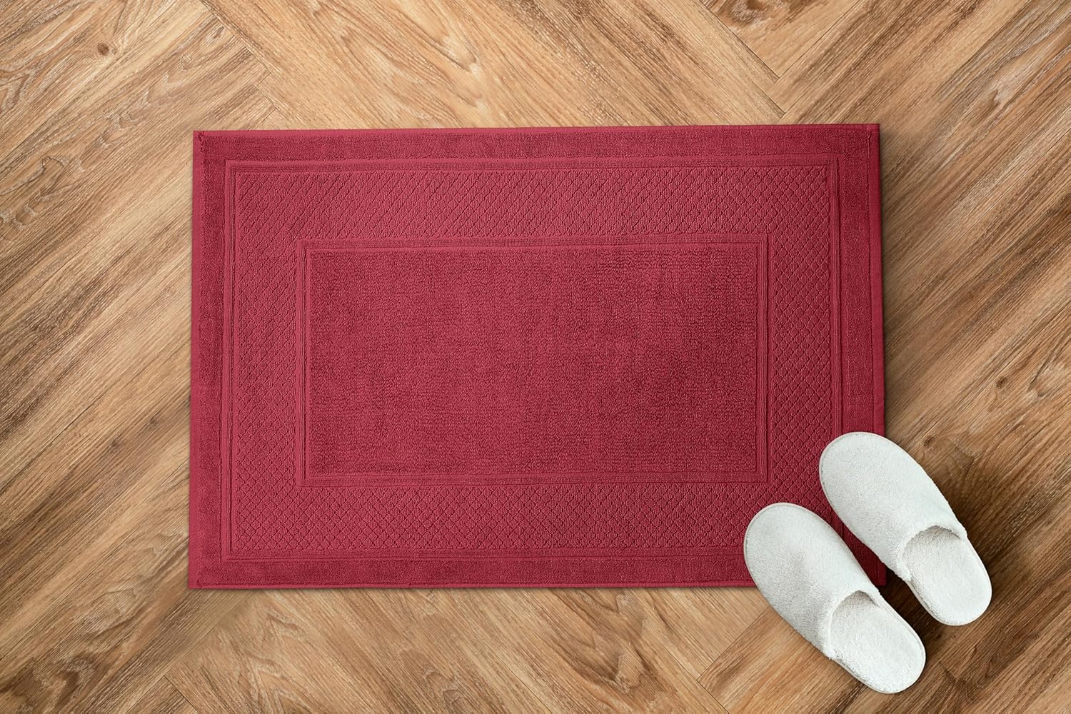 Avalon Towels Red Bath Mat Set of 2 22x34 Inches