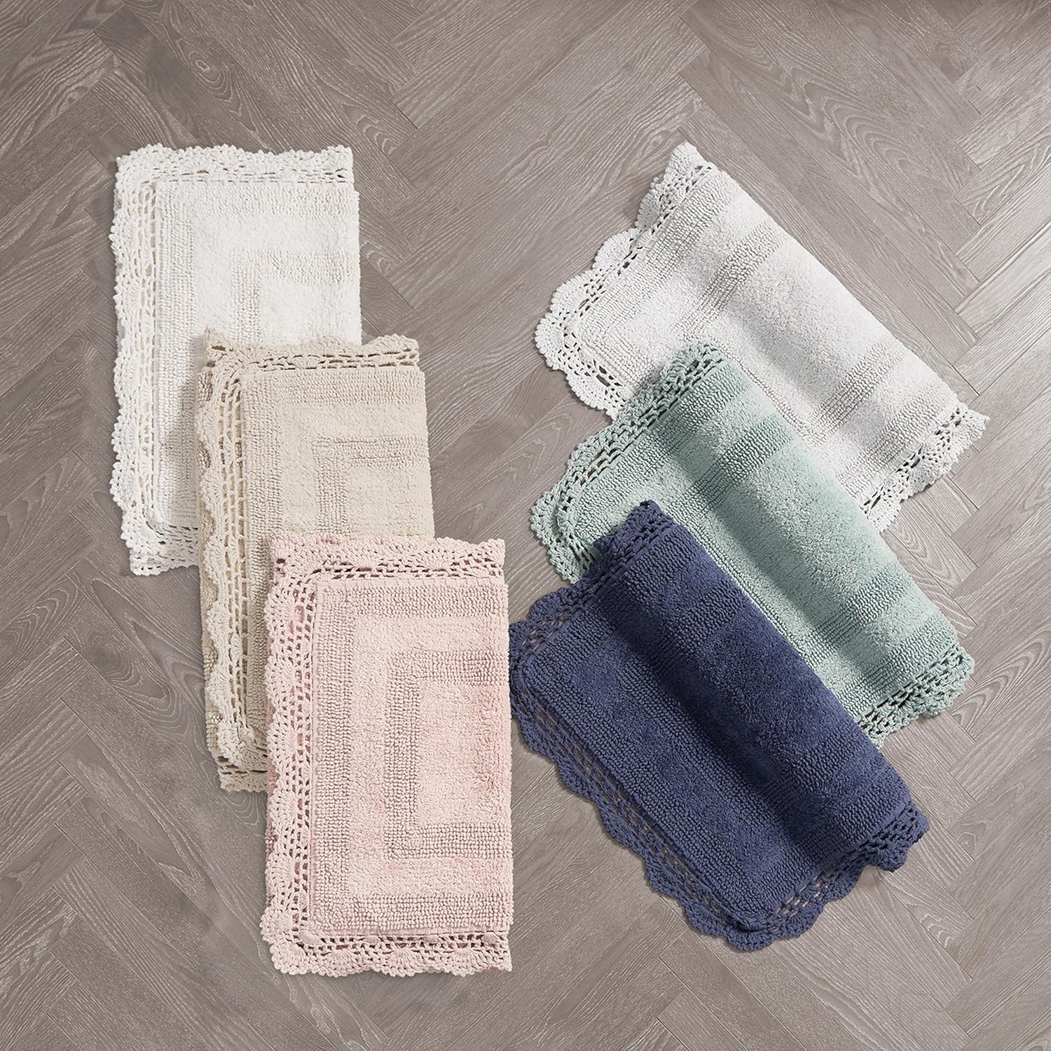 Laura Ashley Dusty Pink Cotton Bath Mat 21x34