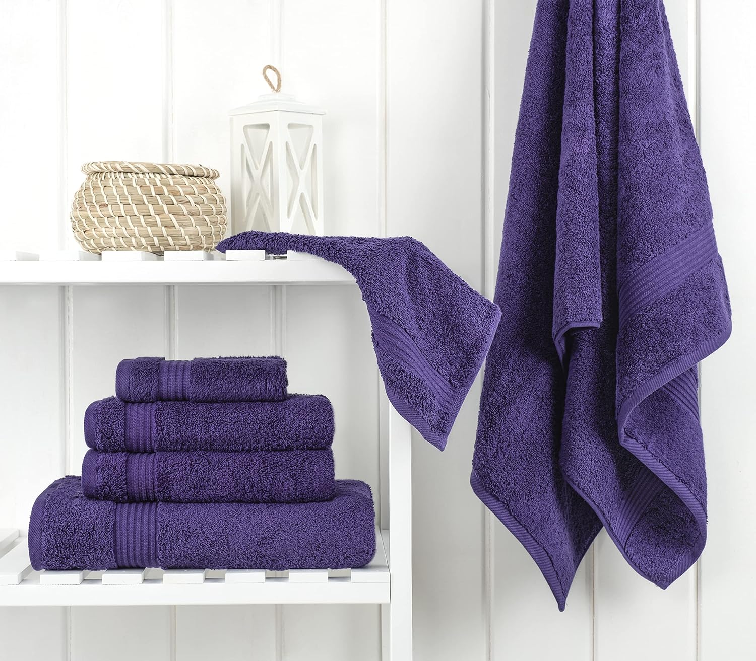 Cotton Paradise 6 Piece Purple Towel Set