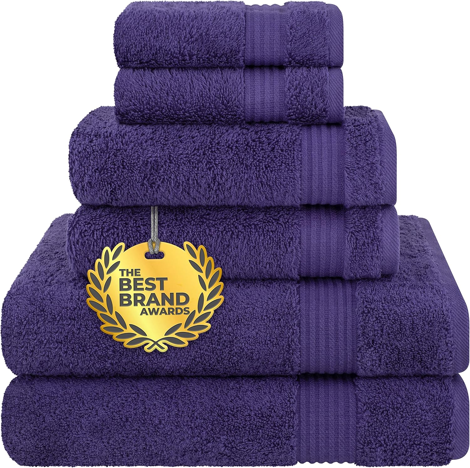 Cotton Paradise 6 Piece Purple Towel Set