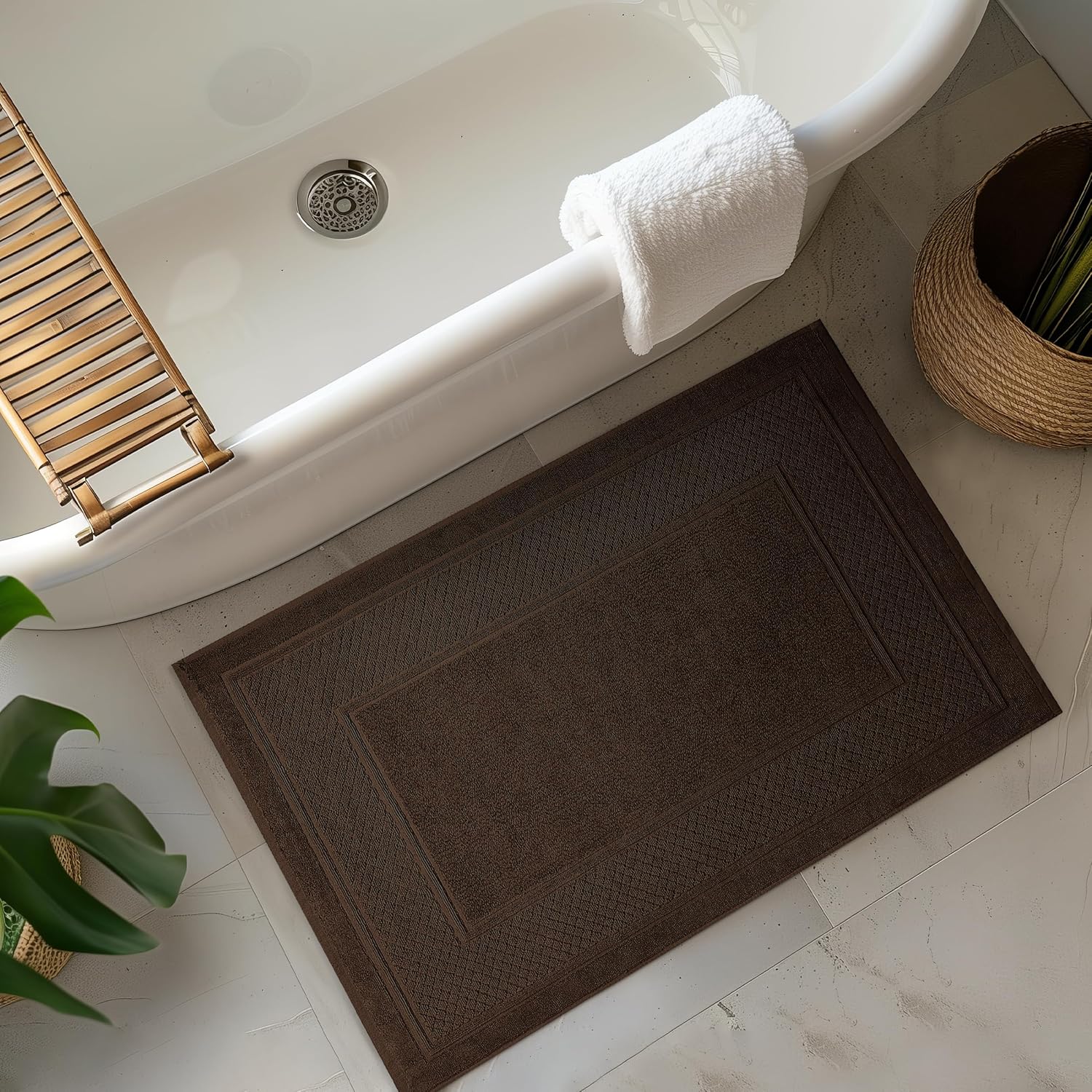 Avalon Towels Brown Bath Mat Set of 2 1