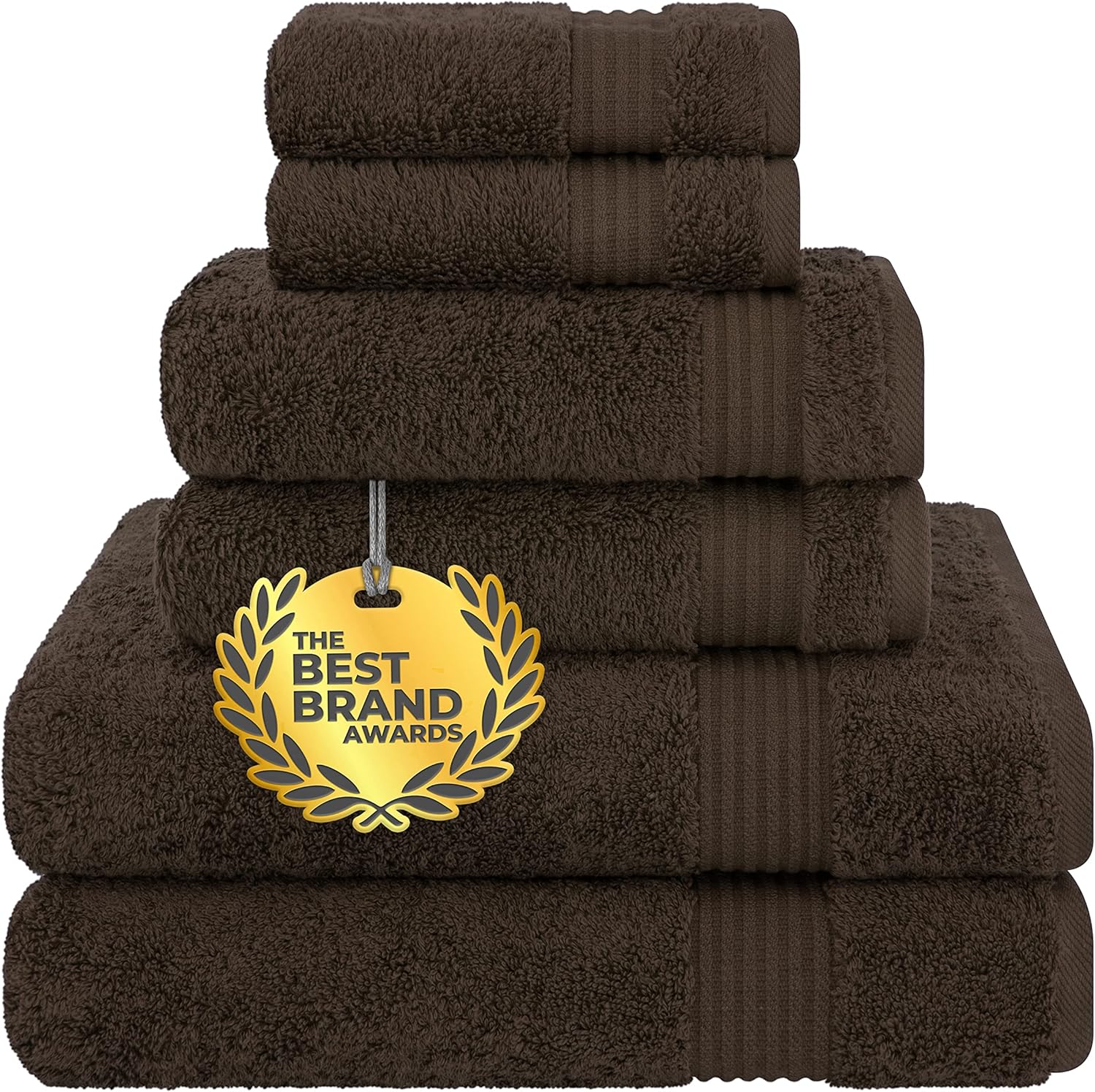 Cotton Paradise 6 Piece Brown Towel Set