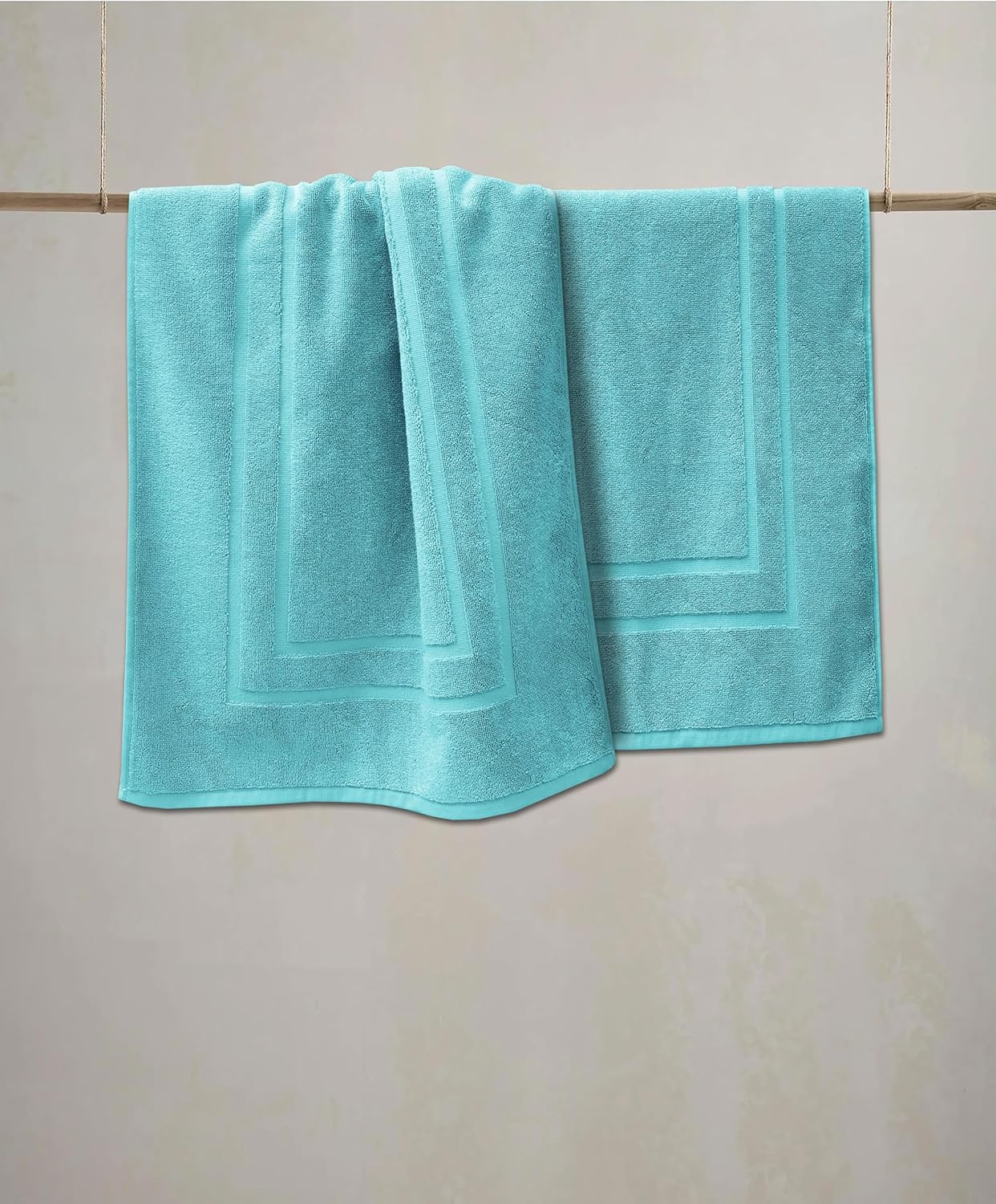 Feather Stitch 2 Piece Bath Mat Set