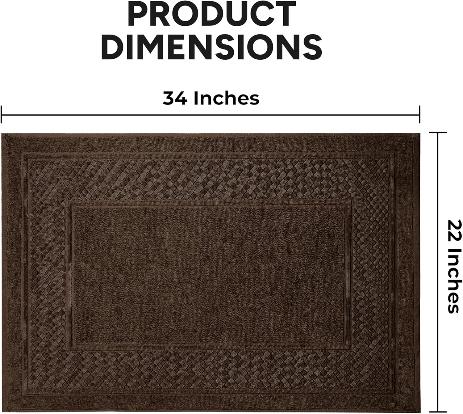 Avalon Towels Brown Bath Mat Set of 2 1