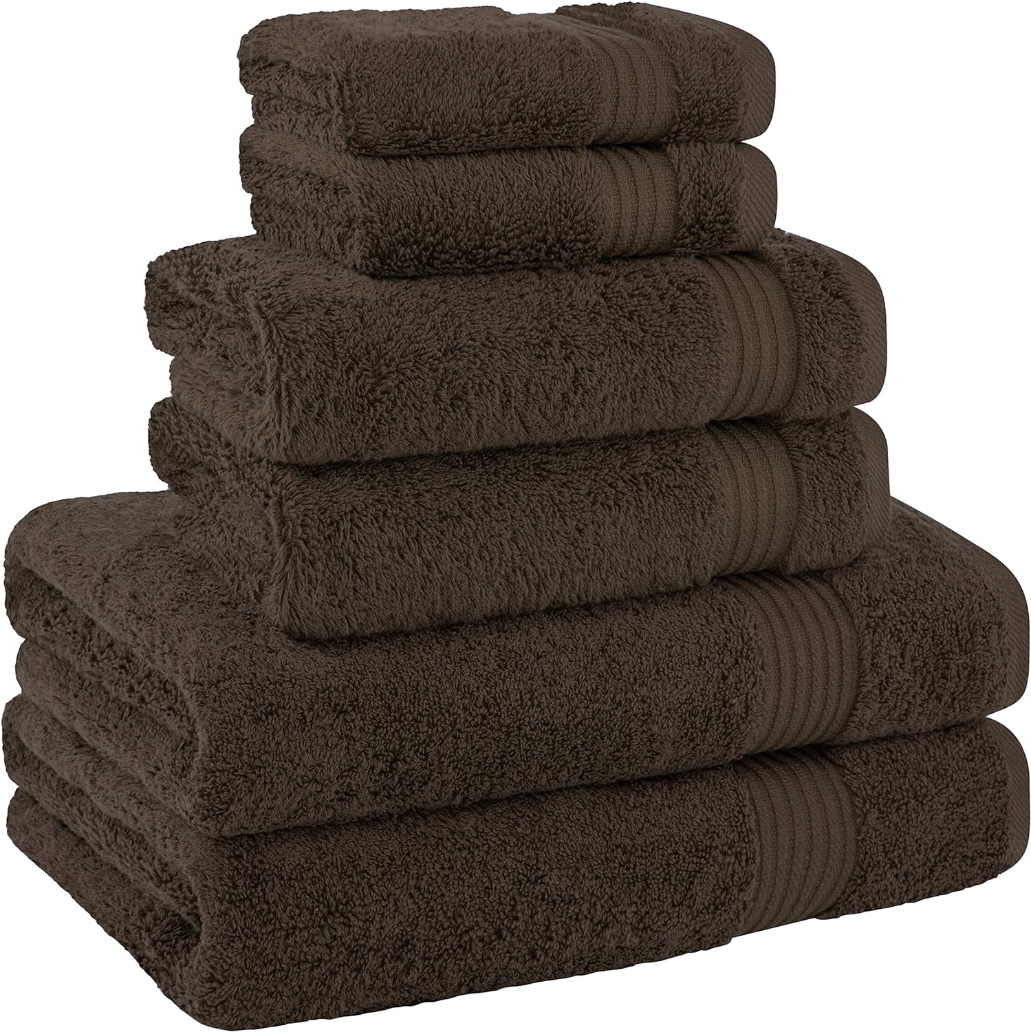 Cotton Paradise 6 Piece Brown Towel Set