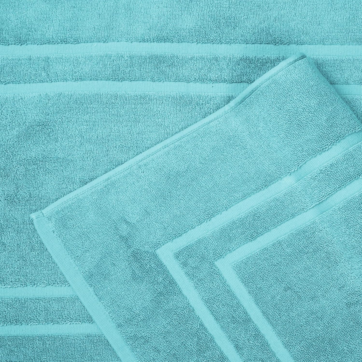 Feather Stitch 2 Piece Bath Mat Set