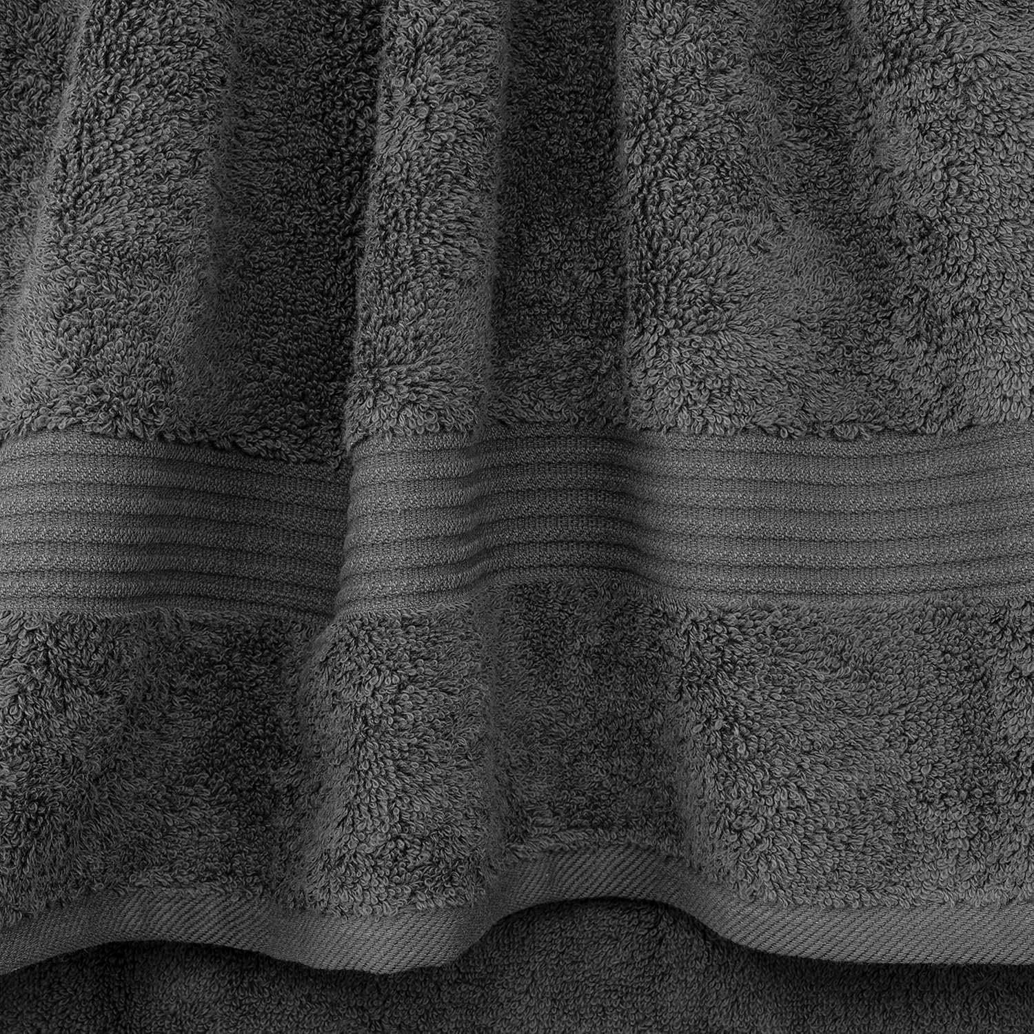 Cotton Paradise 4 Piece Turkish Bath Towels Dark Gray